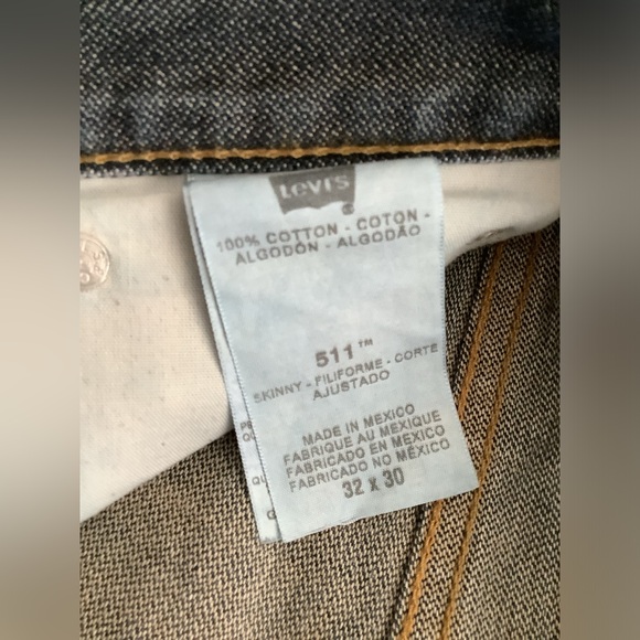 Levi’s 511 Distressed denim Red Tab jeans %100 Cotton Sz. 32x30 - Picture 10 of 11